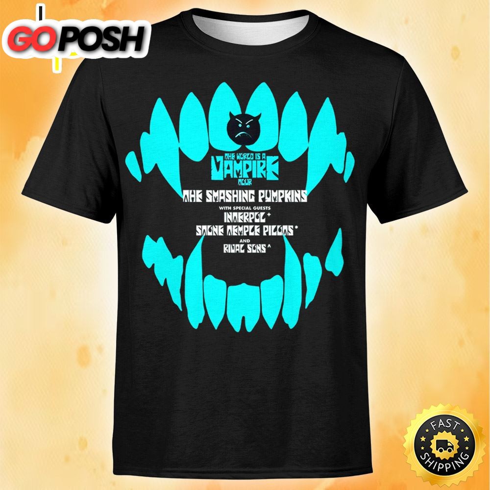 The Smashing Pumpkins Tour 2025 Dates Unisex Black T-shirt