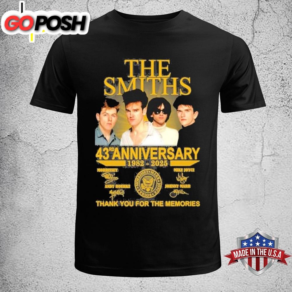The Smiths 43rd Anniversary 1982-2025 Thank You For The Memories Unisex T-Shirt
