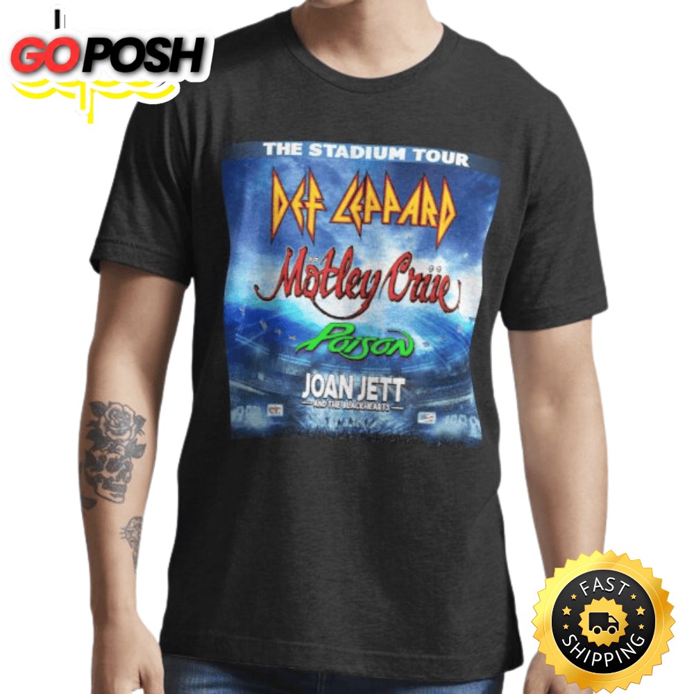 The Stadium Tour 2025 Motley Crue Black T-shirt