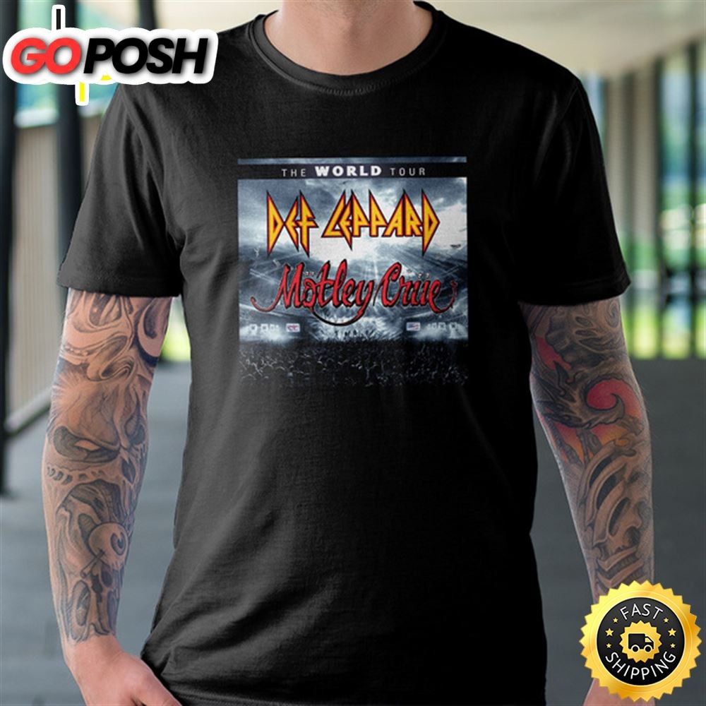 The Stadium Tour Motley Crue 2025-2025 Unisex Black T-shirt