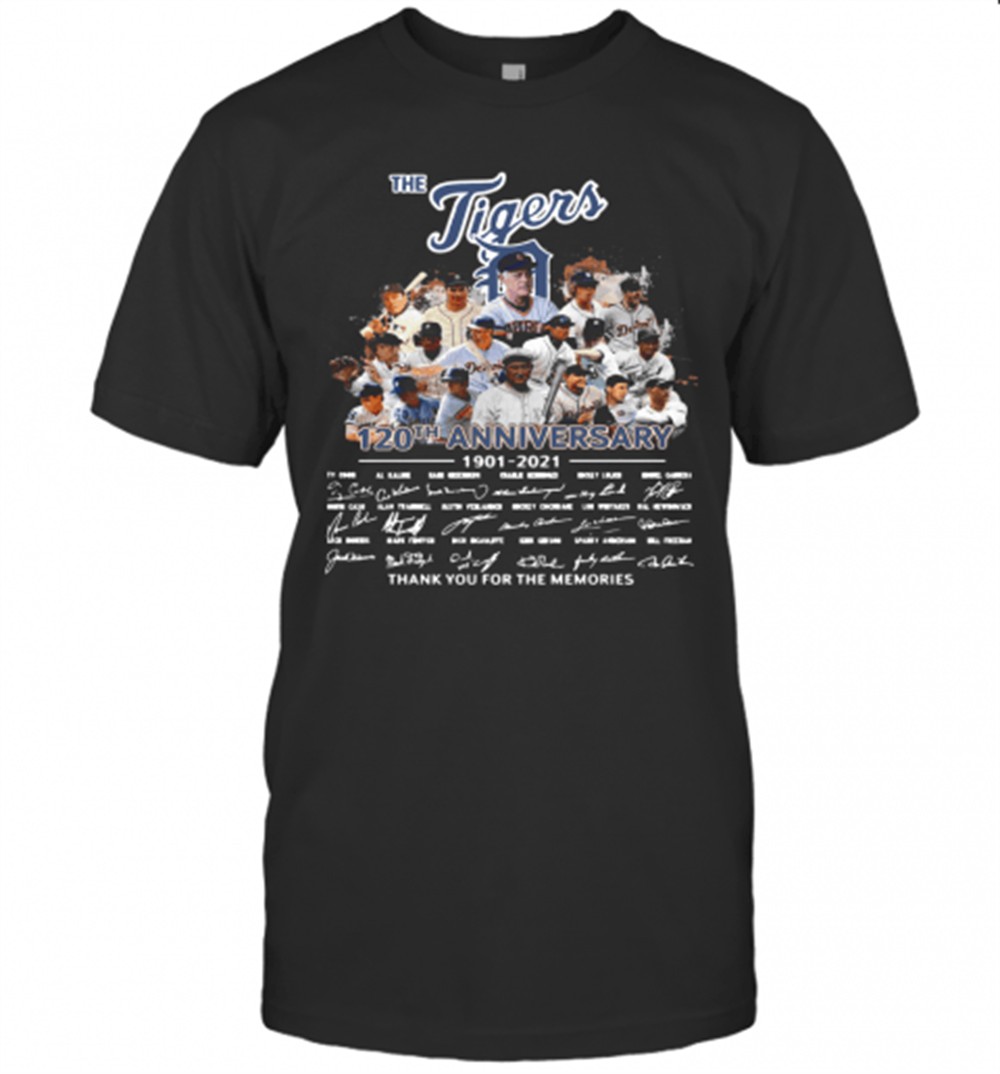 the-tigers-legends-120th-aniversary-1901-2021-thank-you-for-the-memories-signatu-hhhuporp The Tigers Legends 120Th Aniversary 1901 2021 Thank You For The Memories Signatures T-Shirt