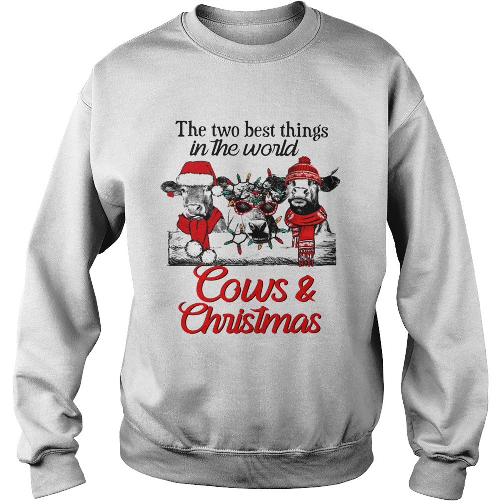 The two best thing in the world Cows and Christmas shirt