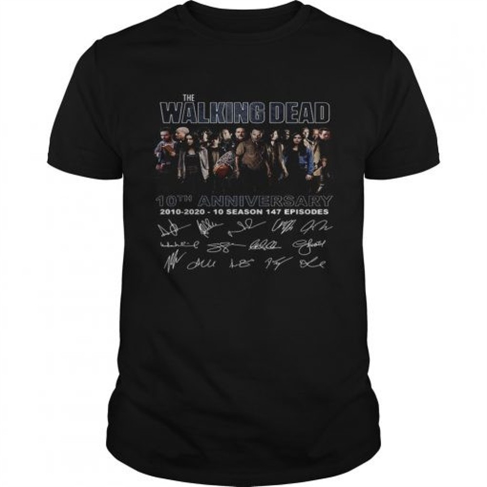 the-walking-dead-10th-anniversary-2010-2020-10-season-147-episodes-signature-shi-v1q78bm3 The Walking Dead 10th anniversary 2010 2020 10 season 147 episodes signature shirt
