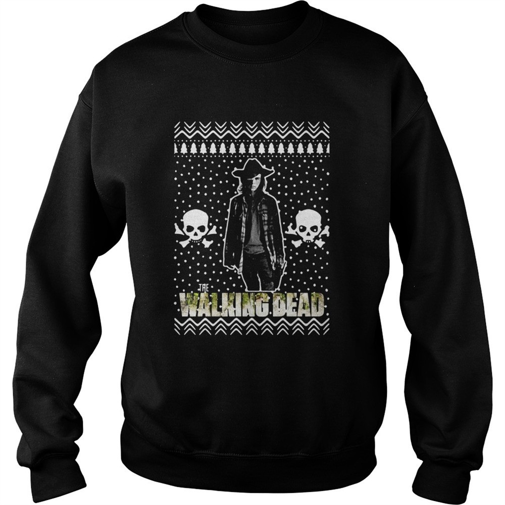 The Walking Dead Carl Grimes Santa Hat Christmas shirt