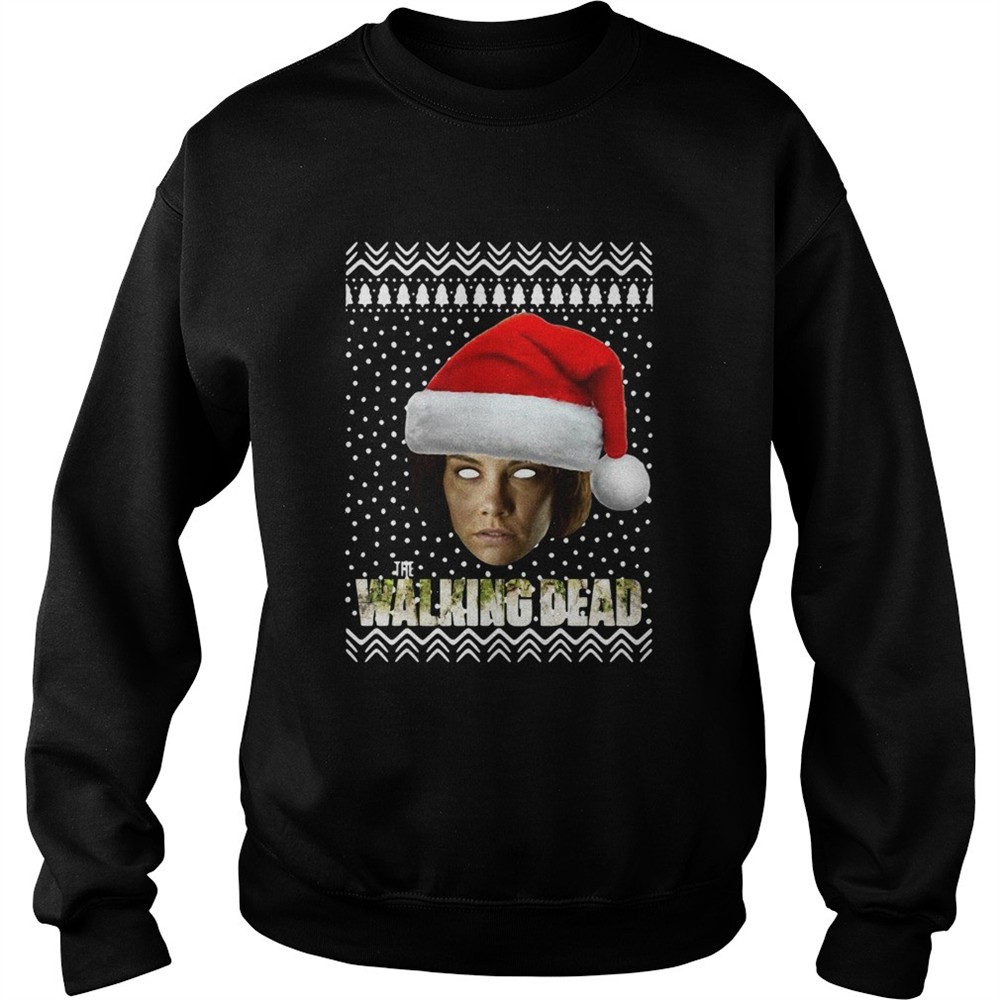 The Walking Dead Maggie Greene Santa Hat Ugly Christmas shirt