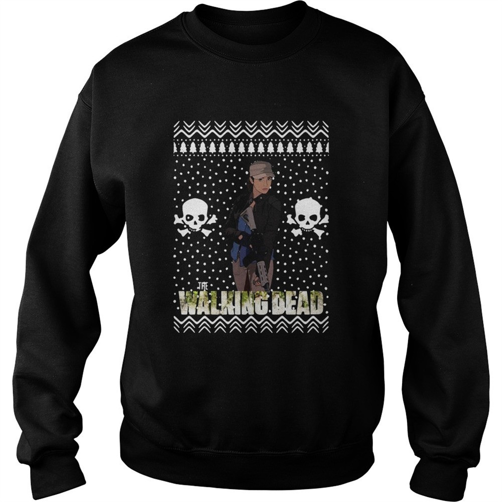 The Walking Dead Rosita Espinosa Santa Hat Christmas shirt