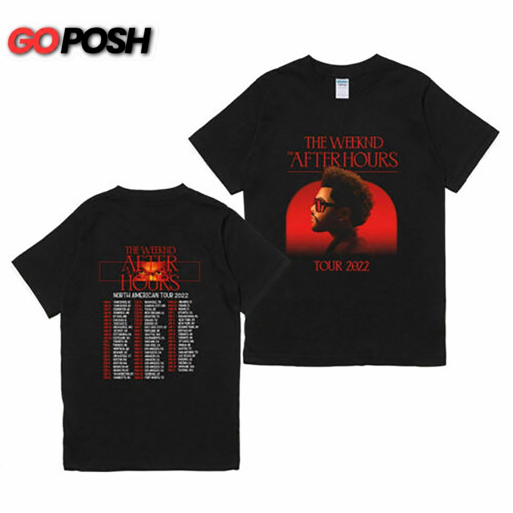 The Weeknd After Hours 2022 Tour Dates Concert Black Unisex T-shirt