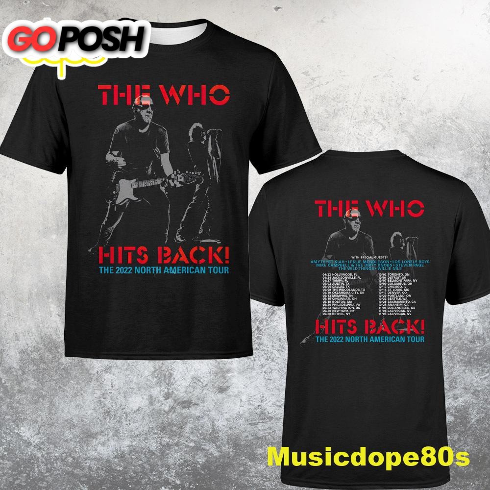 The Who Hits Back North American Tour 2022 Dates Unisex T-Shirt