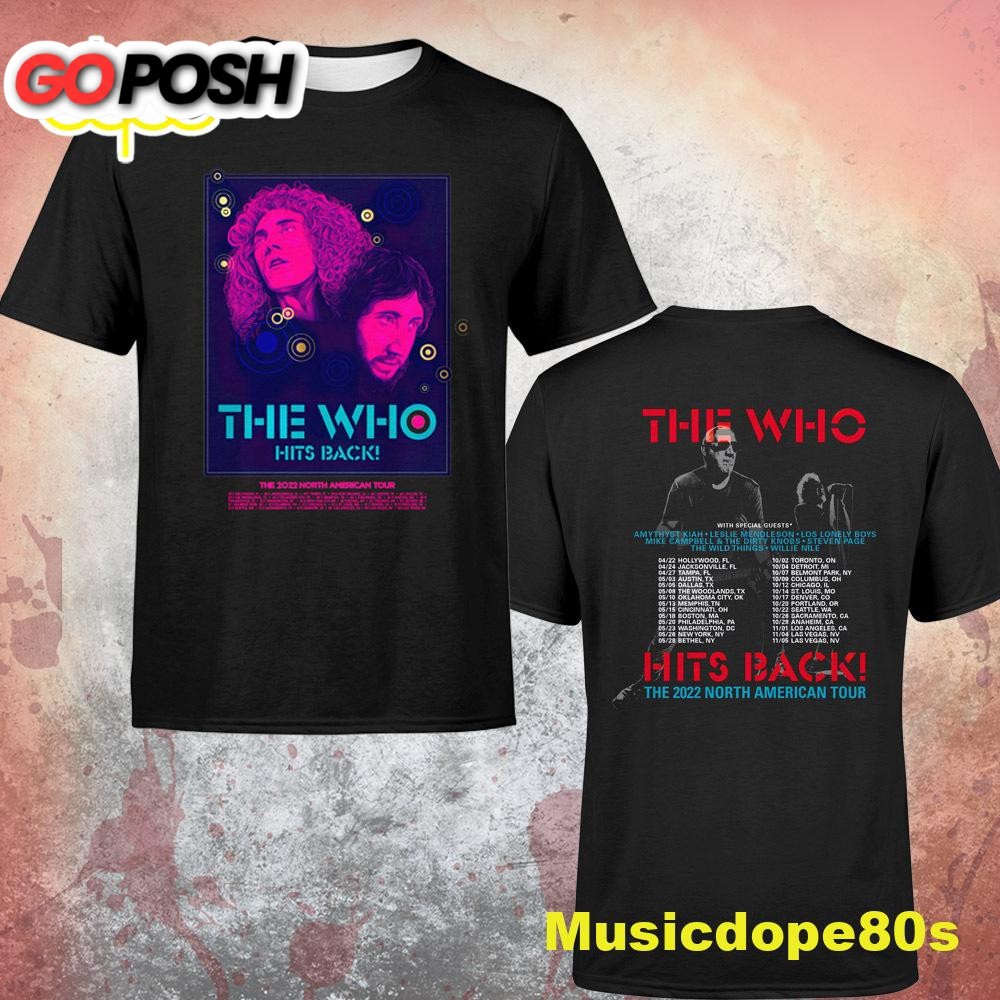 The Who Tour 2022 Hits Back North American Dates Unisex T-Shirt