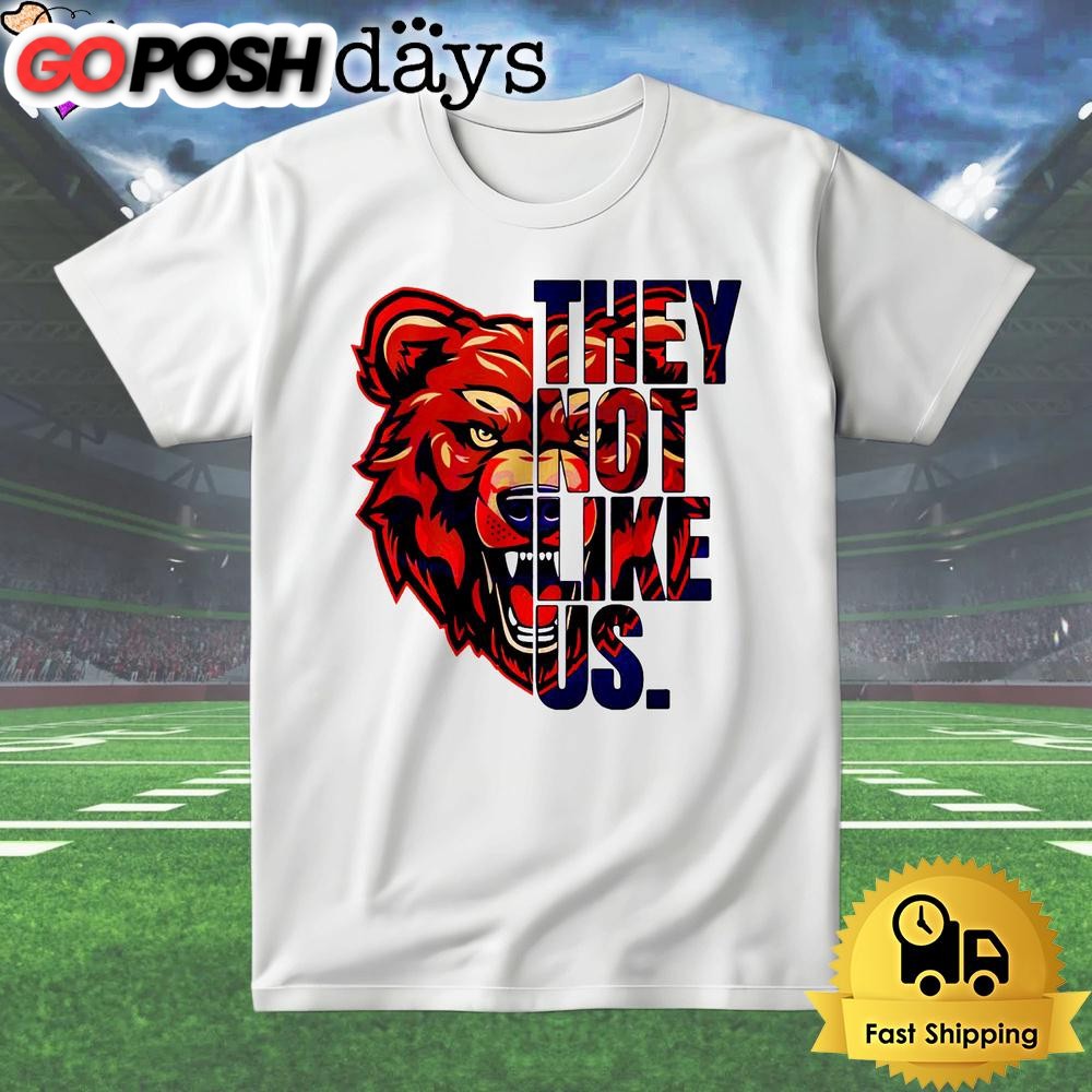 They Not Like Us Chicago Bear Football Mascot T Shirt