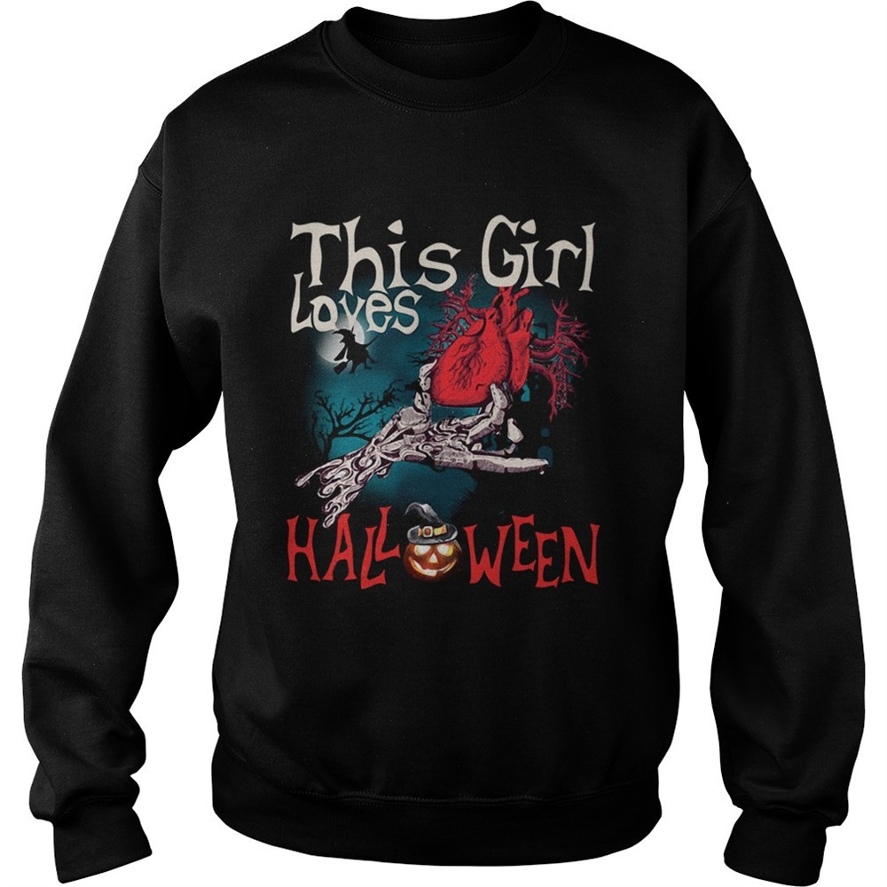 This girl loves Halloween heart shirt
