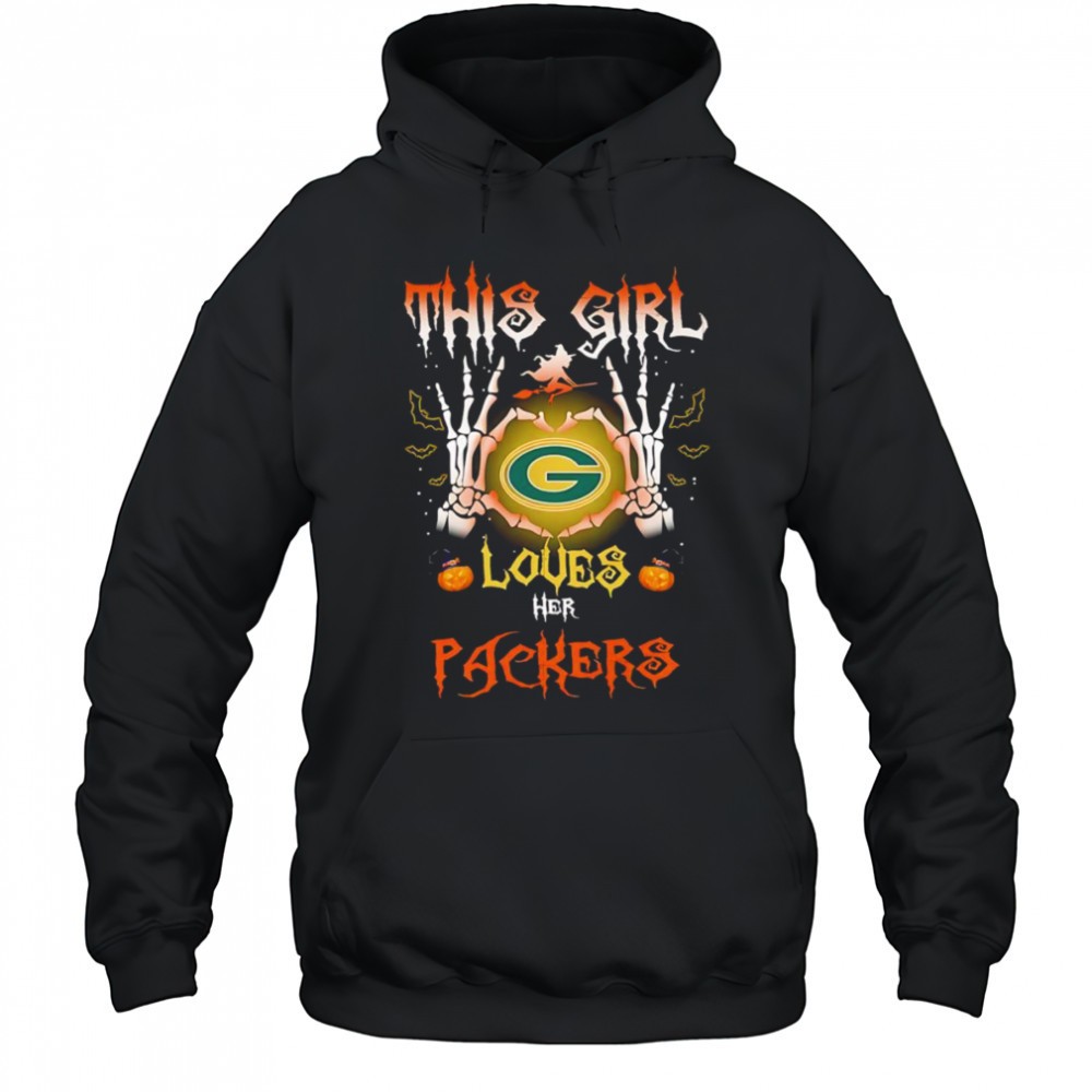 This girl loves her Green Bay Packers Halloween shirt
