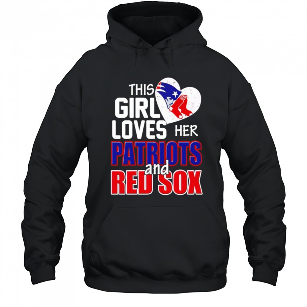 This girl loves her Patriot and Red Sox shirt