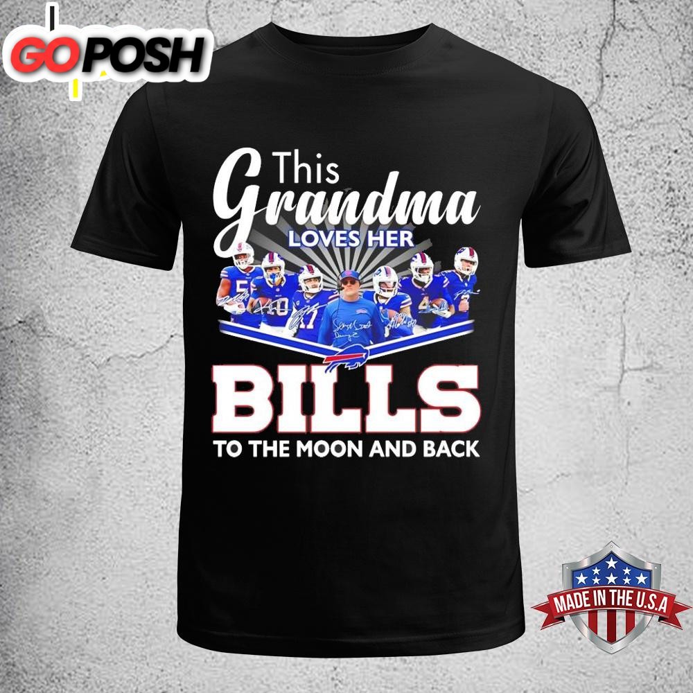 This Grandma Loves Her Buffalo Bills To The Moon And Back Unisex T-Shirt