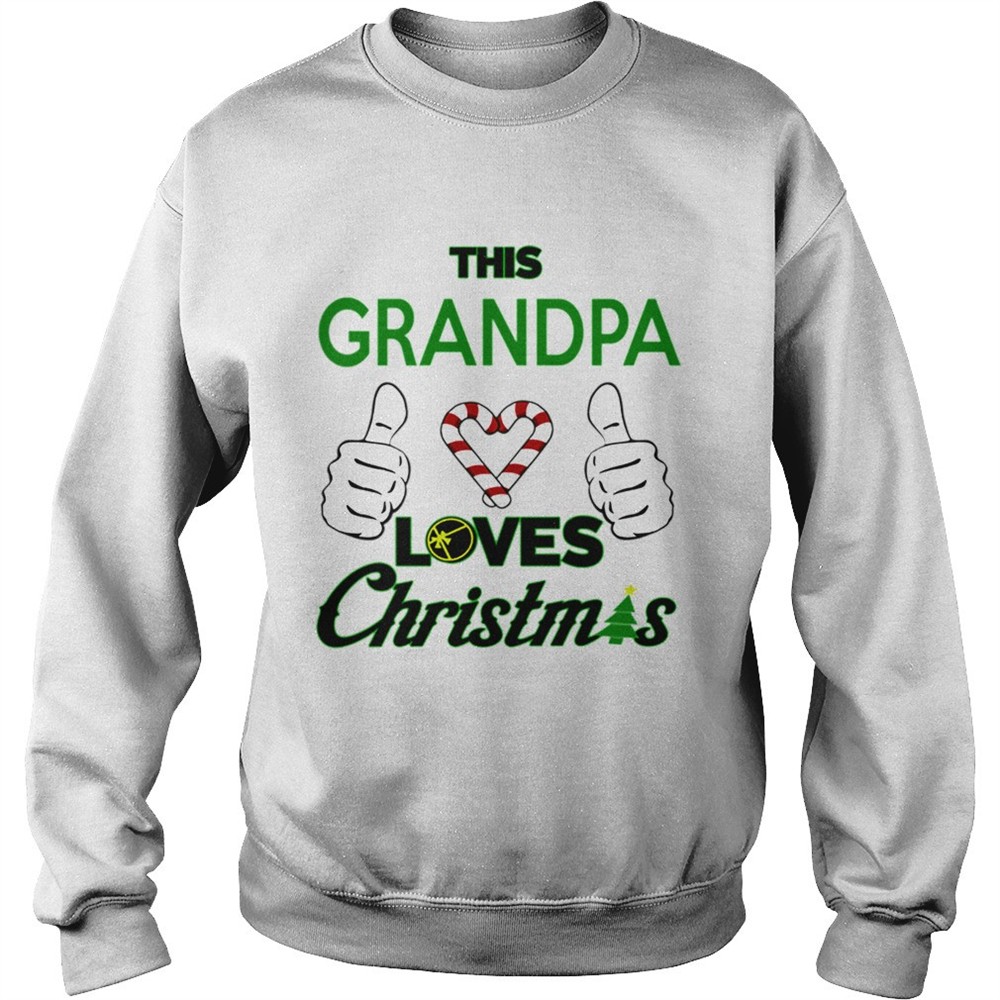 This Grandpa Loves Christmas Cool Funny Grandparent shirt