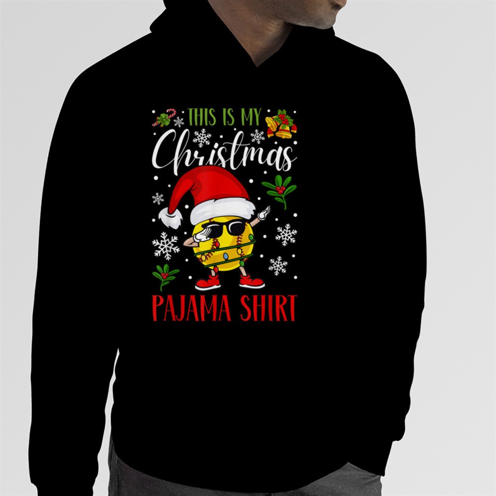 This Is My Christmas Pajama Baseball Softball Gifts Lover T-Shirt B0BMB96VK8