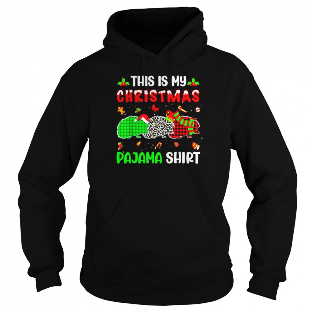 This Is My Christmas Pajama Hedgehog Xmas Tree Animals Sweater Shirt