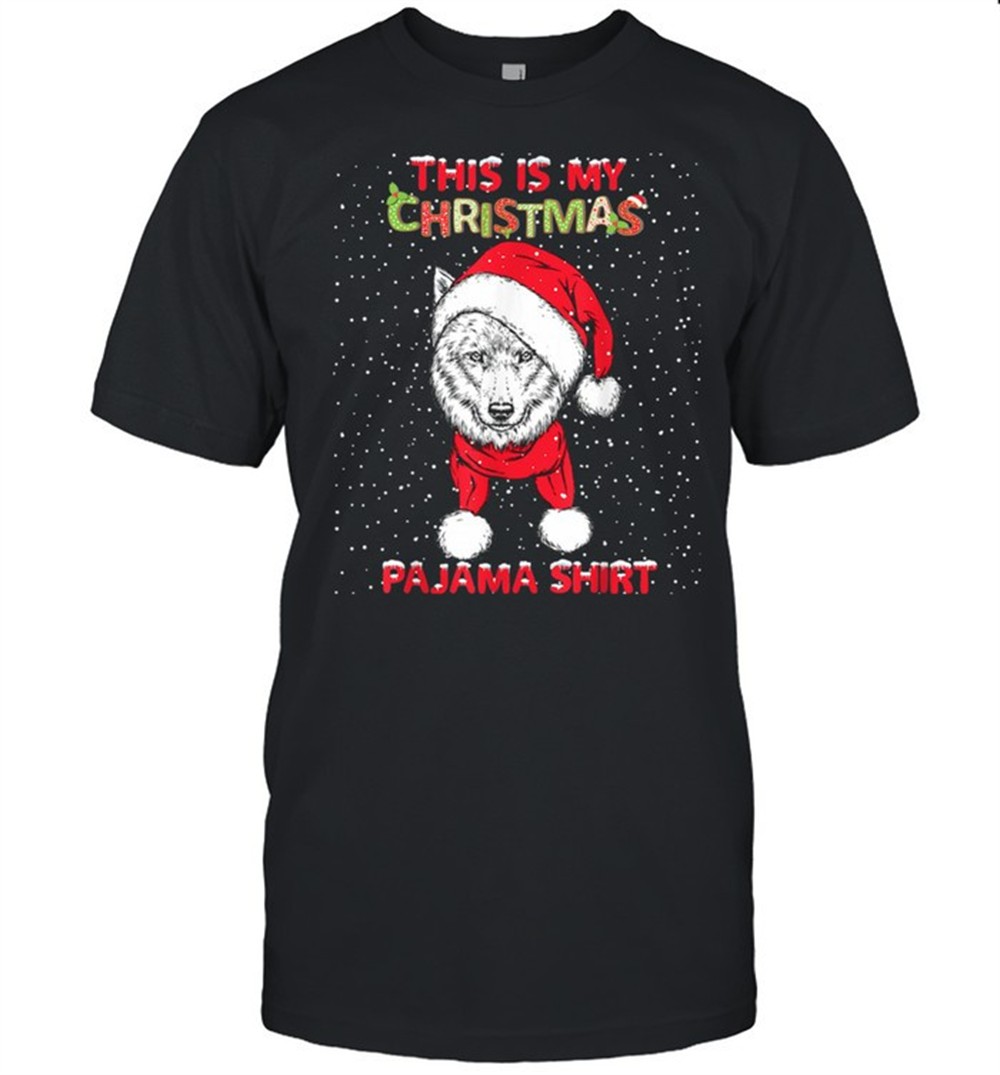 this-is-my-christmas-pajama-wolf-with-santa-hate-shirt-h9ojg6kb This Is My Christmas Pajama Wolf with Santa Hate shirt