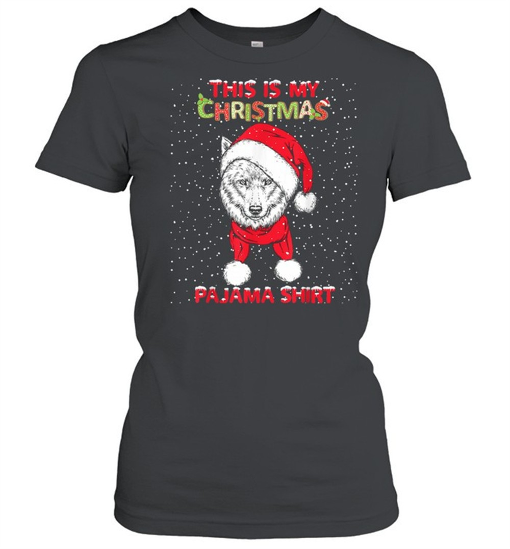 this-is-my-christmas-pajama-wolf-with-santa-hate-shirt-h9ojg6kb This Is My Christmas Pajama Wolf with Santa Hate shirt