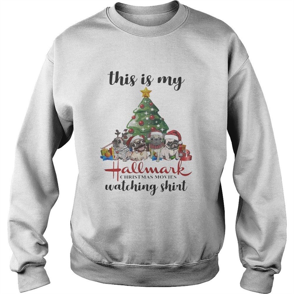 This Is My Hallmark Christmas Movies Pugs Dog Christmas Tree Shirt