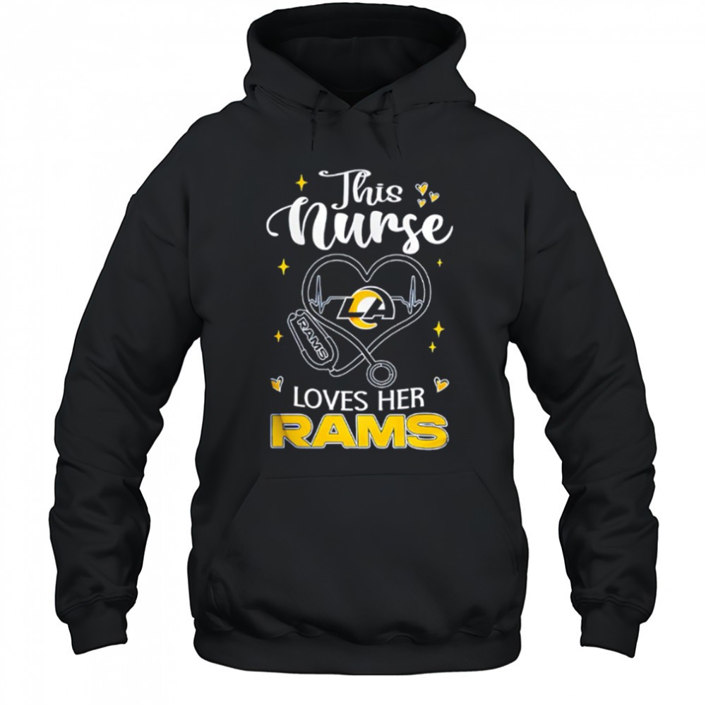 This nurse love her Los Angeles Rams shirt