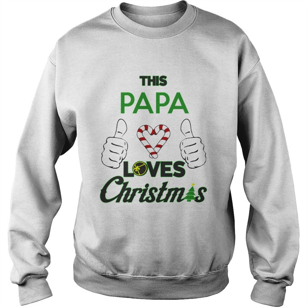 This Papa Loves Christmas Cool Funny Grandparent Holiday shirt