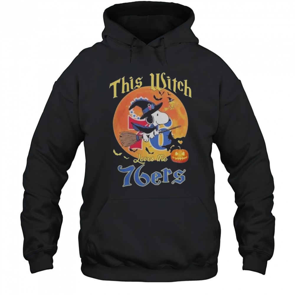 This Witch Loves The Philadelphia 76ers Snoopy Halloween T-Shirt