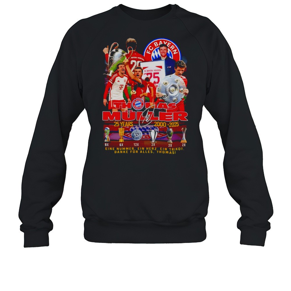 Thomas Muller FC Bayern Munich 25 Years 2000 2025 Signature Shirt