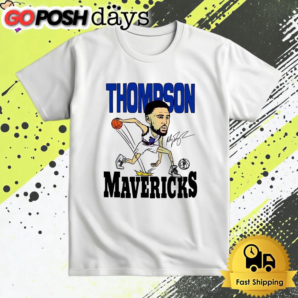 Thompson Mavericks Caricature Signature T Shirt
