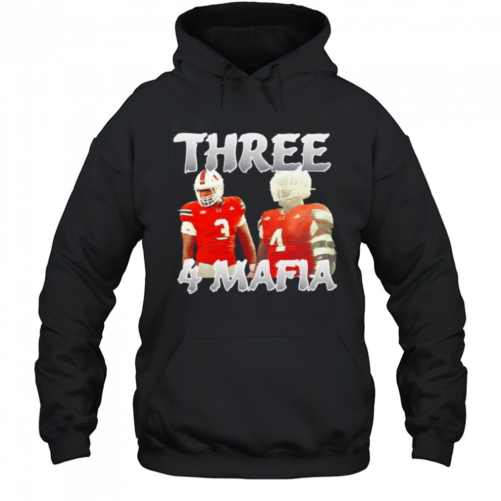 Three 4 Mafia Miami Hurricanes football shirt