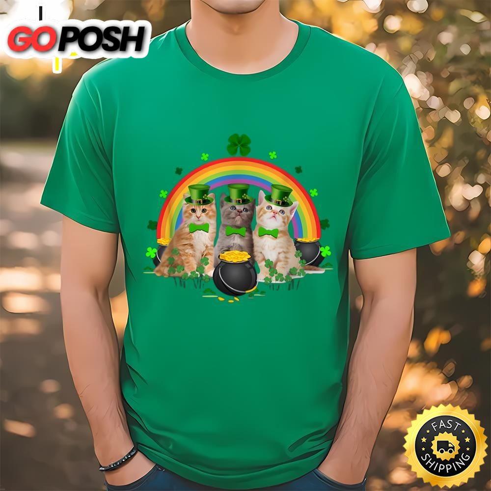 Three Cat St Patricks Day Irish T-Shirt