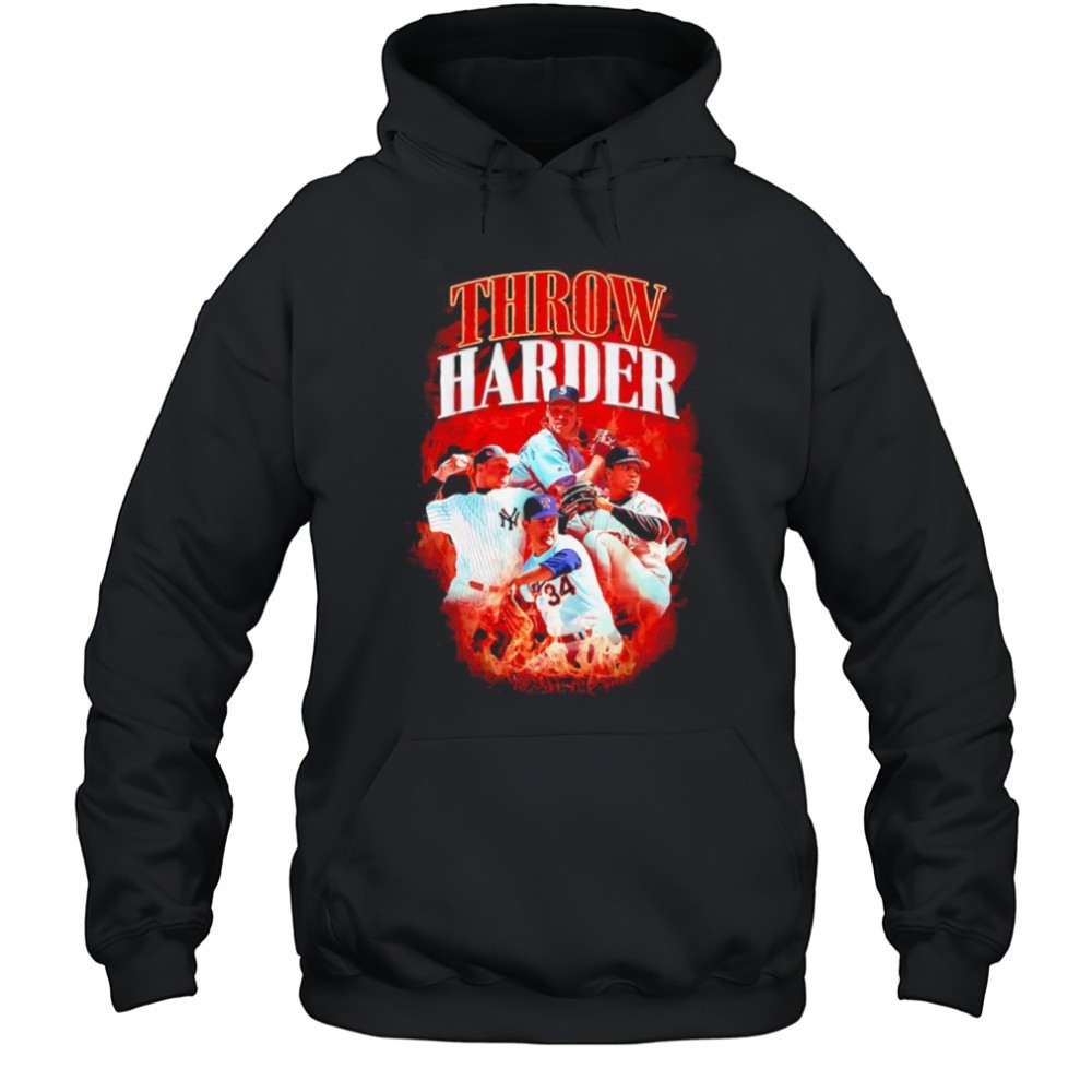 Throw Harder MLB baseball retro shirt