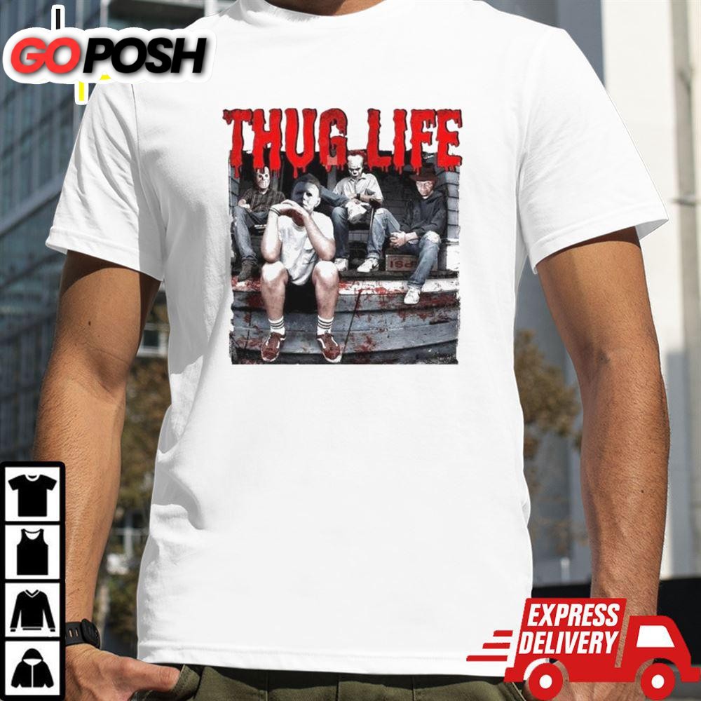 Thug Life Horror Movies Halloween 2025 T-shirt