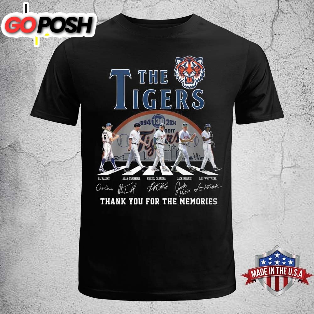Tigers Baseball Team The Tigers Legends Thank You For The Memories T-Shirt