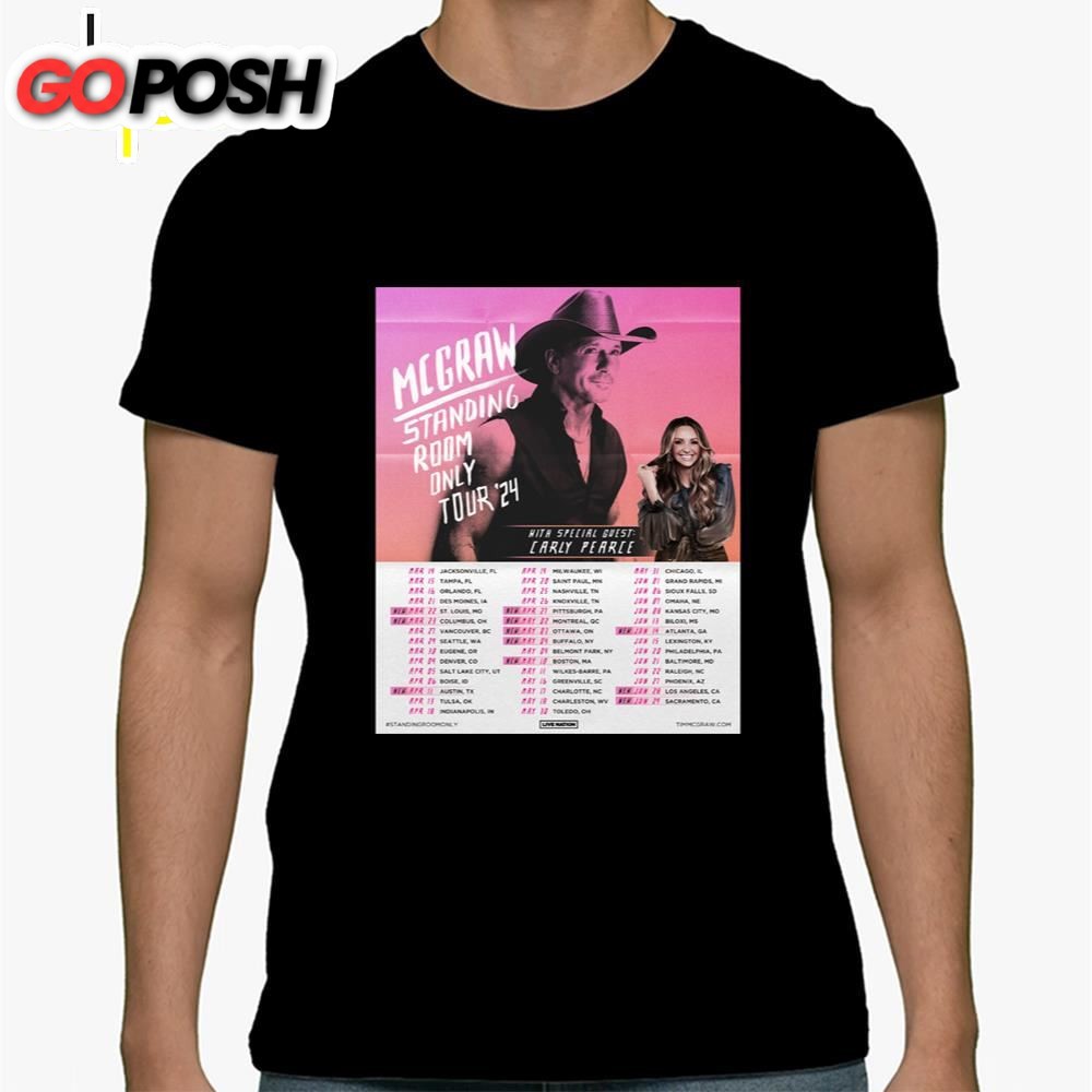 Tim Mcgraw Standing Room Only Tour 2025 Poster Shirt