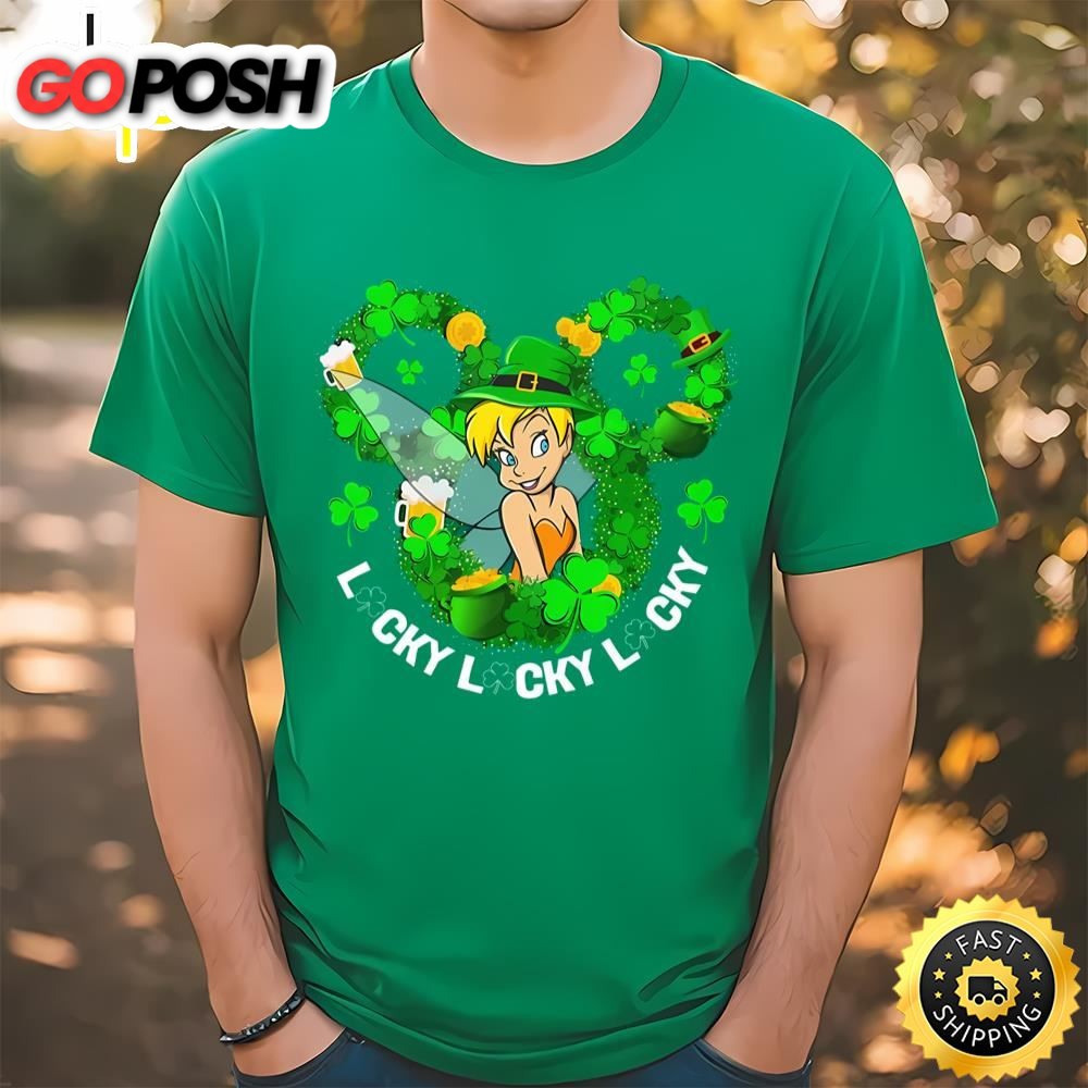 TinkerBell Shamrock St Patricks Day Disney Shirt