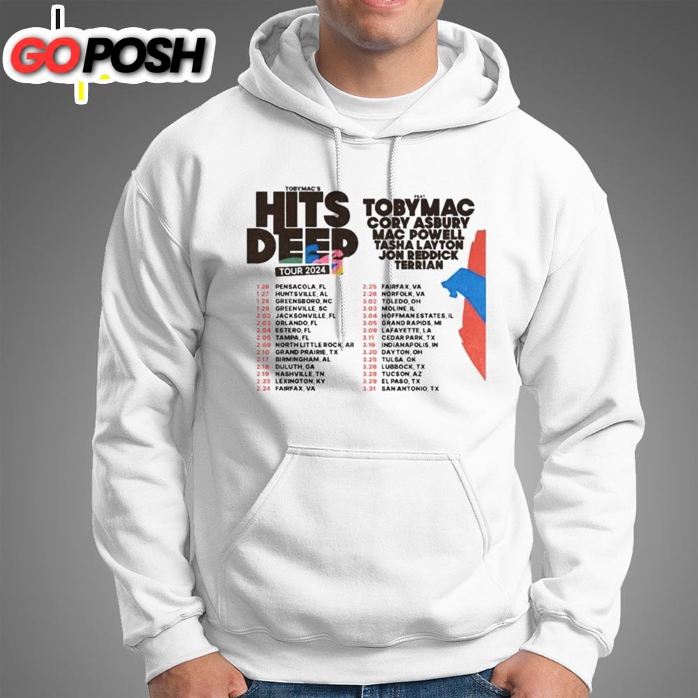 Tobymac Hits Deep Tour 2025 Performance Schedule T-Shirt