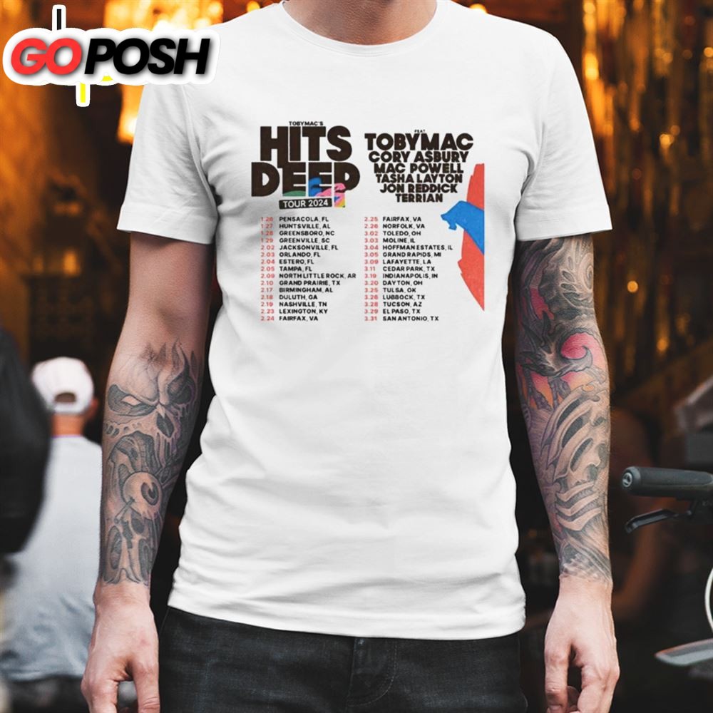Tobymac Hits Deep Tour 2025 Performance Schedule T-Shirts