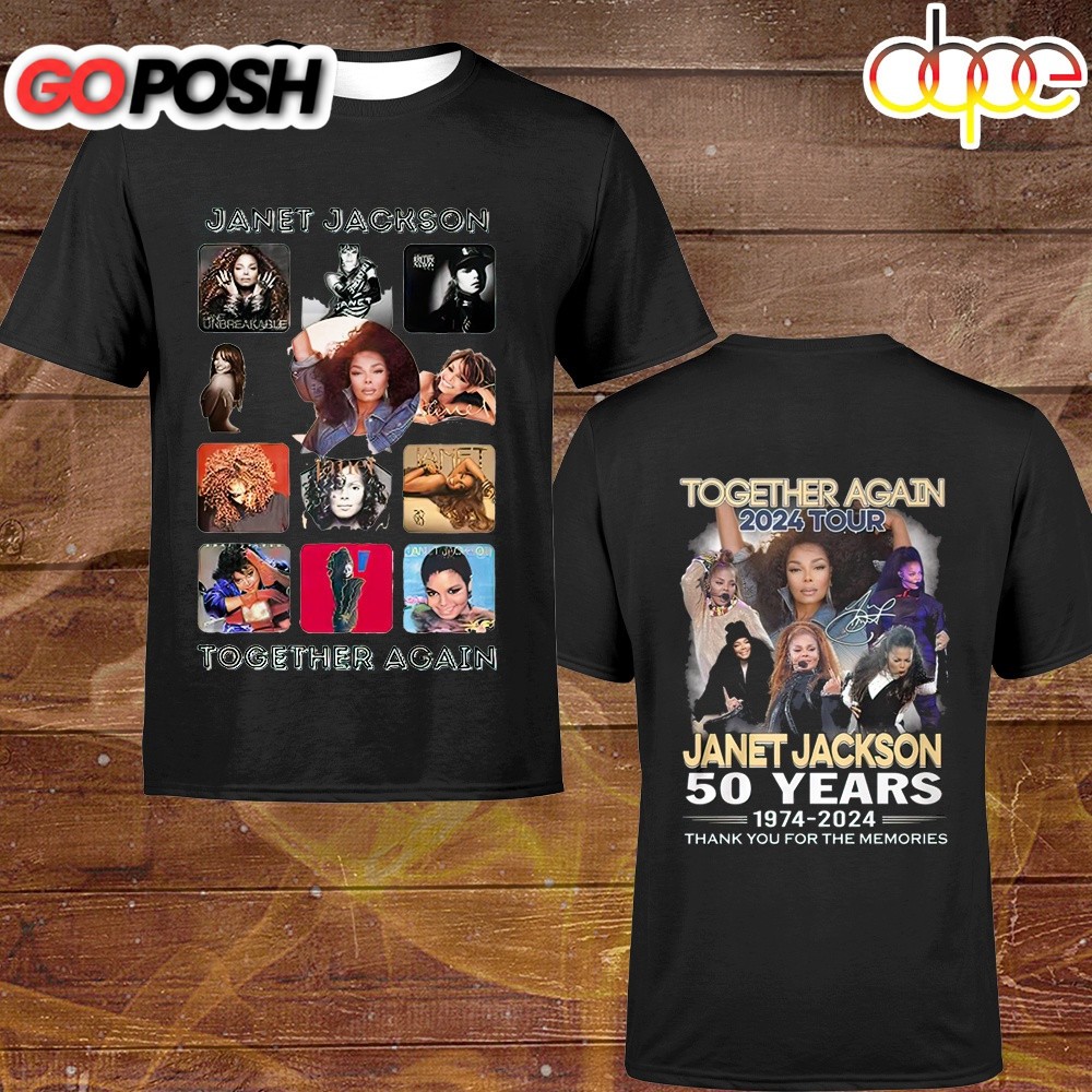Together Again 2024 Tour Janet Jackson 1974-2024 Thank You For The Memories Unisex T-Shirt