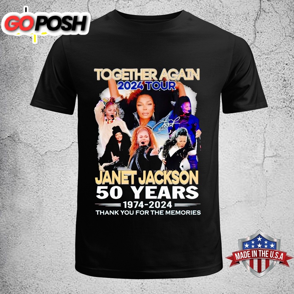 Together Again 2025 Tour Janet Jackson 1974-2025 Thank You For The Memories T-Shirt