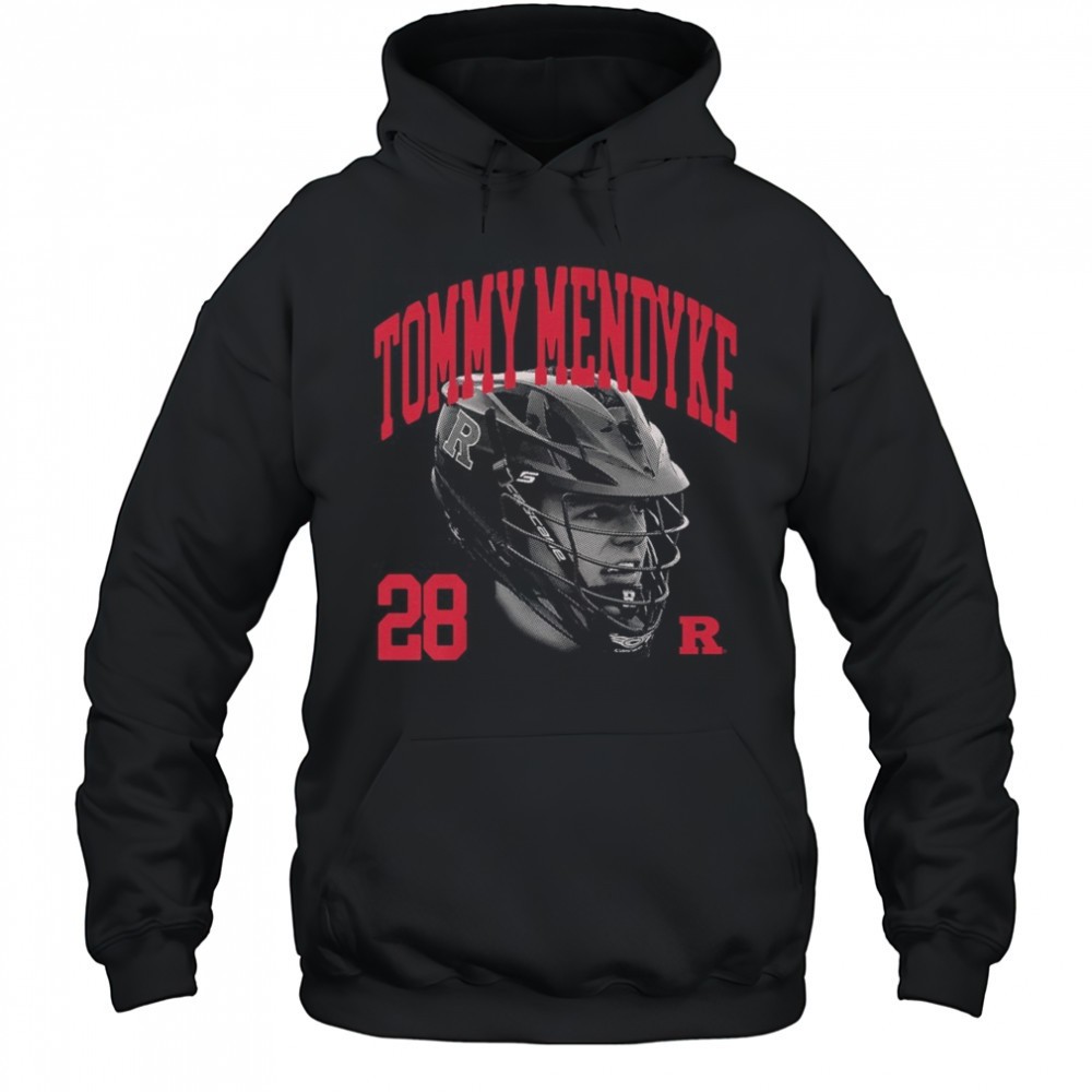Tommy Mendyke 28 Rutgers Scarlet Knights Lacrosse NCAA Division I Portrait t-shirt
