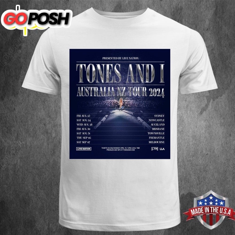 Tones And I 2025 AUG SEP AUS NZ Tour Live Music Australia Unisex T-shirt
