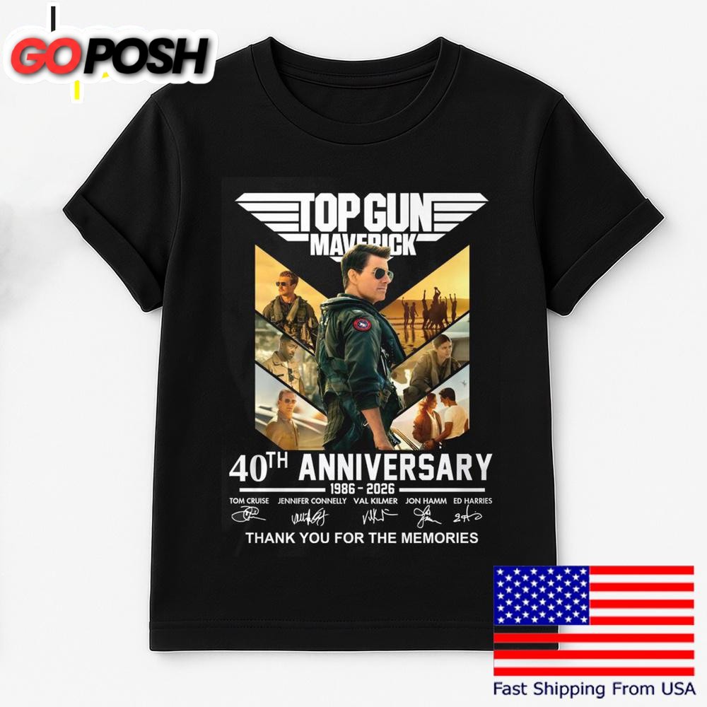 Top Gun Movie 40Th Anniversary T Shirt