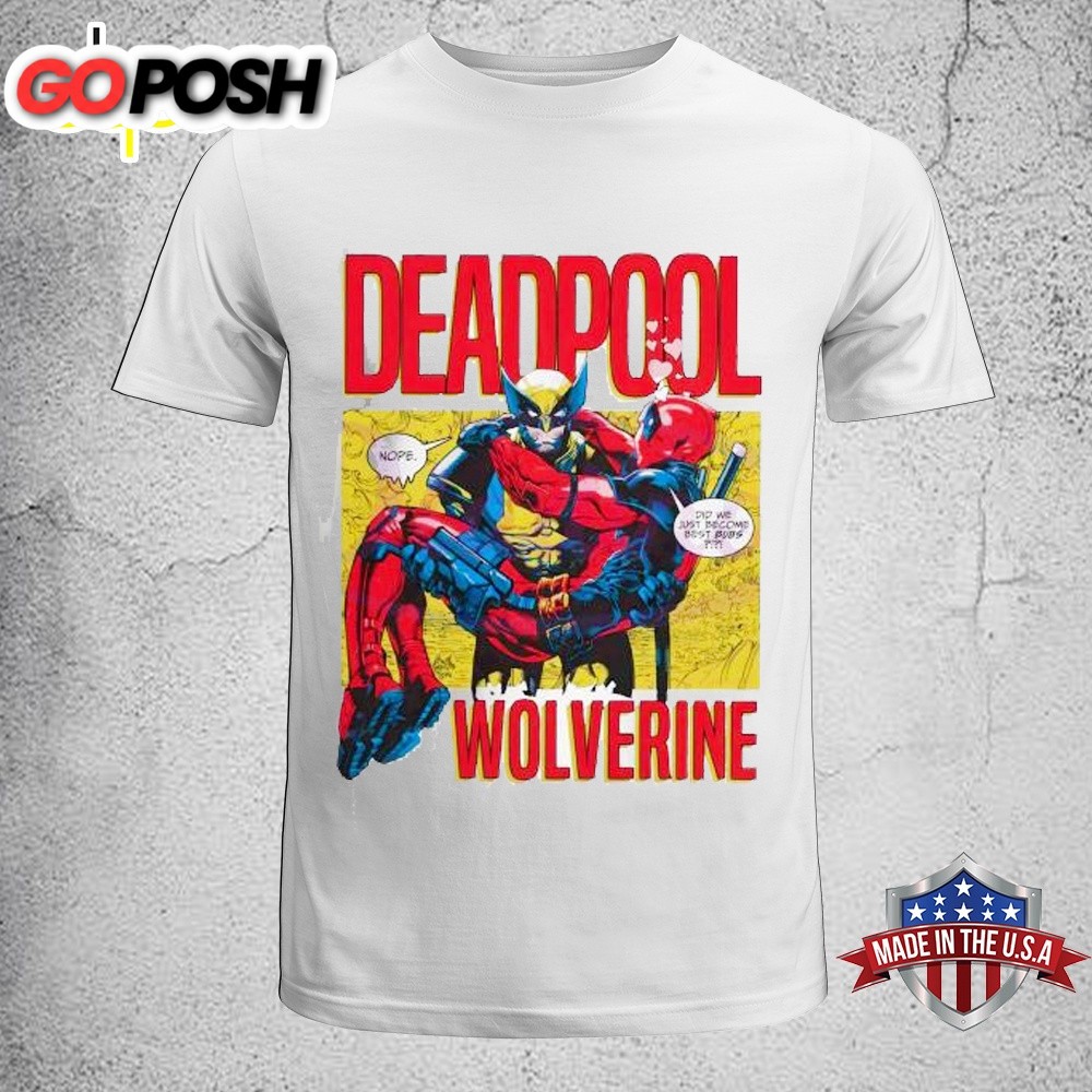 Top Marvel Bestie Couple Deadpool And Wolverine Movie 2025 Unisex T-Shirt