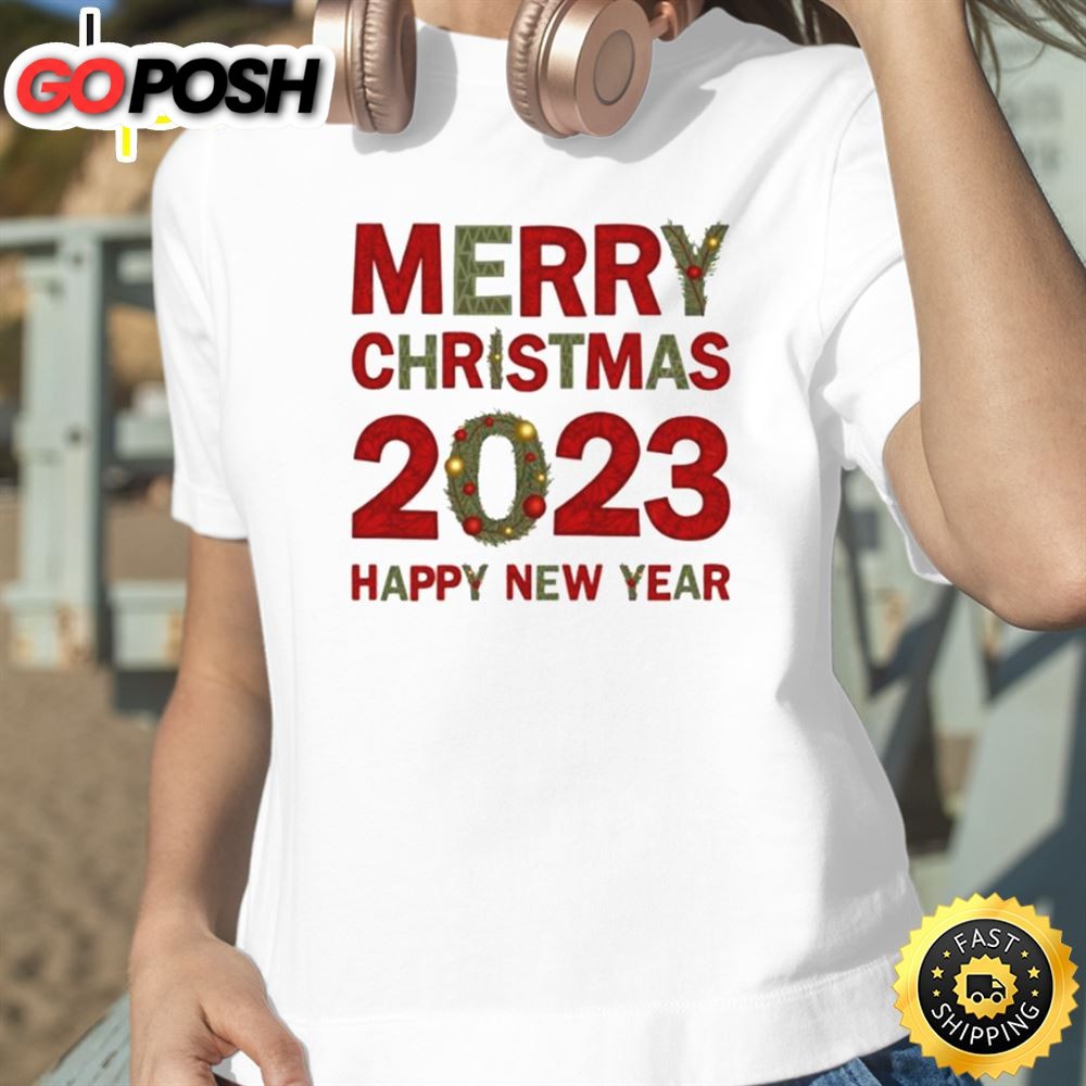 Top merry Christmas 2025 Happy New Year Unisex Basic T-shirt