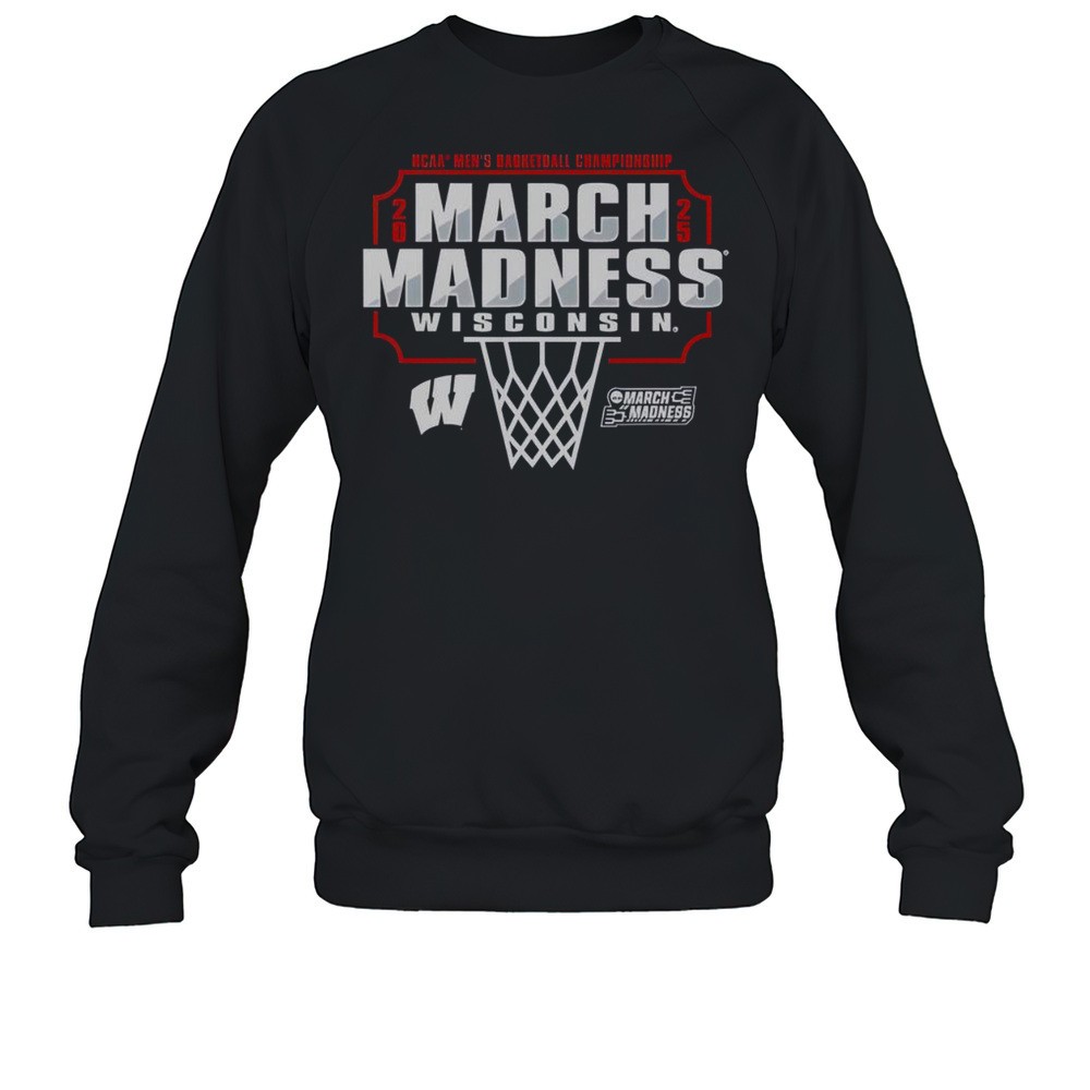 Top Wisconsin Badgers March Madness 2025 Mens Basketball Championship T-Shirt