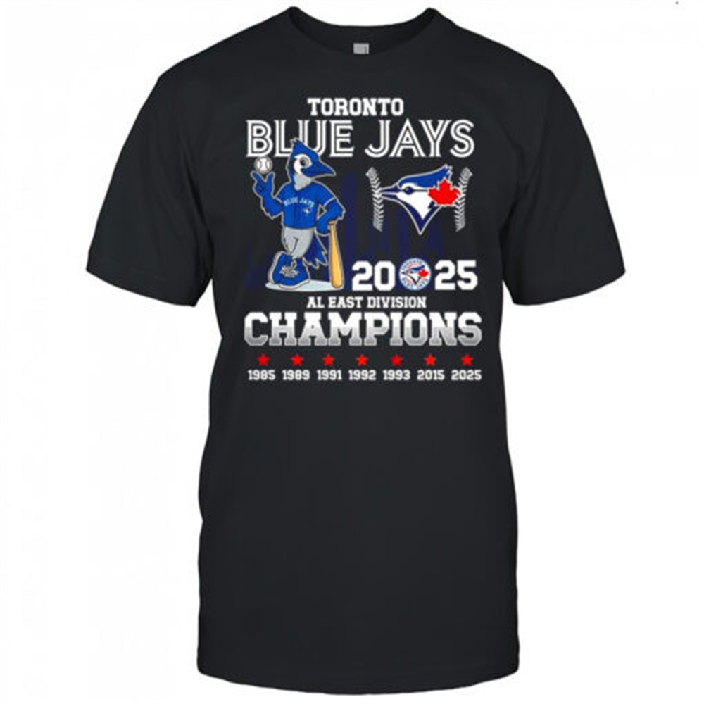 toronto-blue-jays-baseball-al-east-division-champions-2025-mascot-shirt-zwi9ssqt Toronto Blue Jays baseball AL East division Champions 2025 mascot shirt