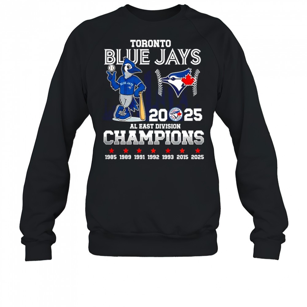 toronto-blue-jays-baseball-al-east-division-champions-2025-mascot-shirt-zwi9ssqt Toronto Blue Jays baseball AL East division Champions 2025 mascot shirt