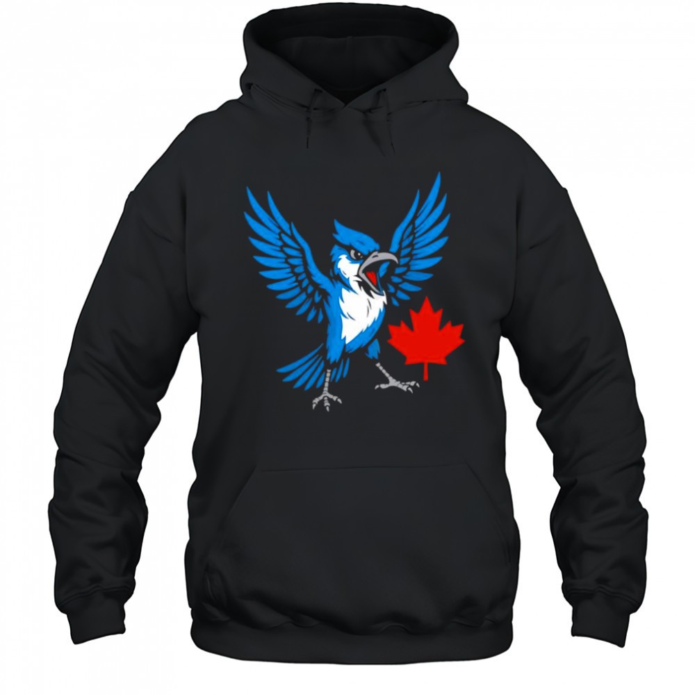 Toronto Blue Jays Canadian Blue Jay bird red maple leaf logo shirt