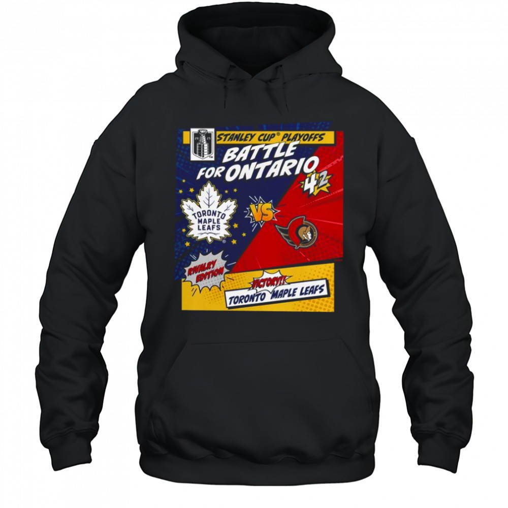 Toronto Maple Leafs Vs Ottawa Senators 2025 Stanley Cup Playoffs Rivalry Comic Pop T-Shirt